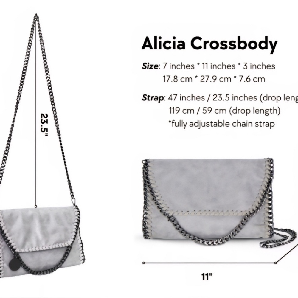 Mersi Alicia bag Gunmetal Chain Shoulder Bag - Picture 10 of 11